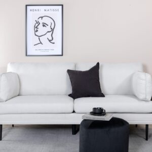 Boom Soffa - Svart / Ljusbeige Tyg
