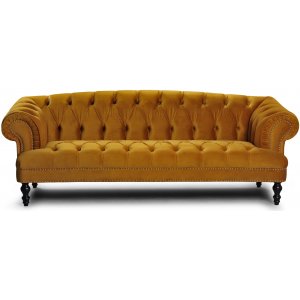 Oxford deluxe 3-sits soffa i lejongul sammet - 3-sits soffor, Soffor
